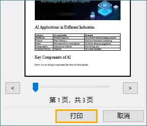 在 Adobe 中点击打印