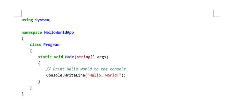 使用Python在Word中插入代码块